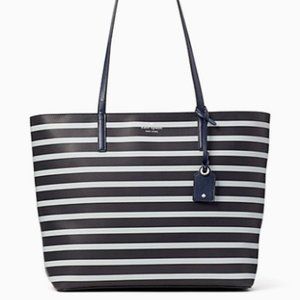 New Kate Spade Janie Medium Tote handbag Leather Night Cap / Rainy Day